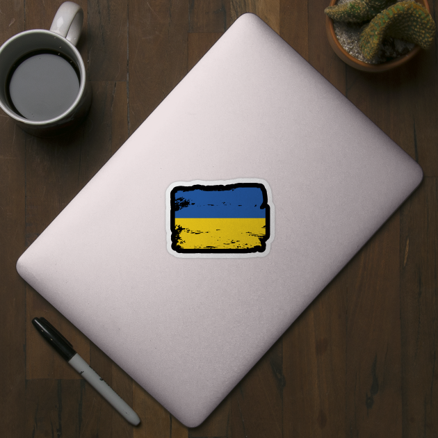 Official Ukraine Flag Ukrainian Country Pride Vintage by HeroGifts